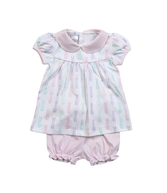 Pink Easter Bunnies Diaper Set