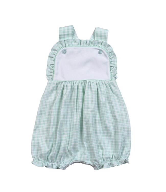 Aqua Plaid Ruffled Sun Bubble