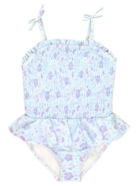 RuffleButts + RuggedButts Fairytale Garden Smocked One Piece