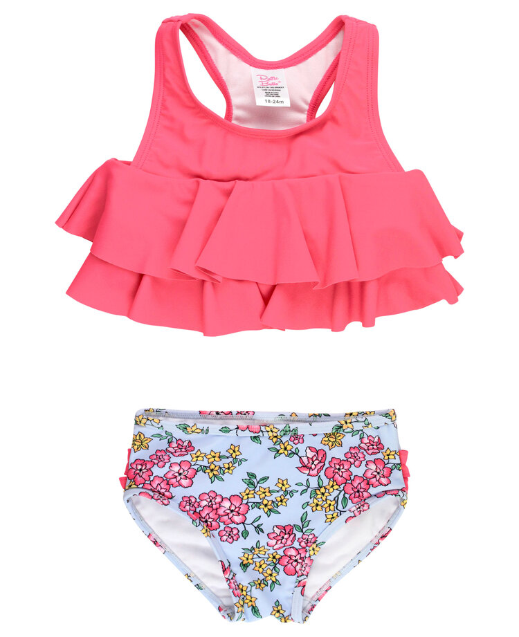 RuffleButts + RuggedButts Cheerful Blossoms Flounce Bikini