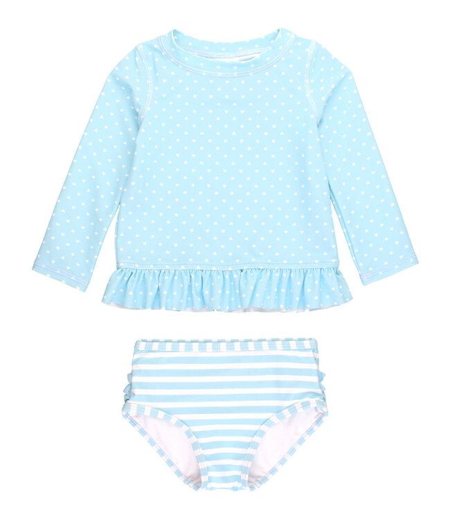 Tropical Breeze Heart Rash Guard Bikini