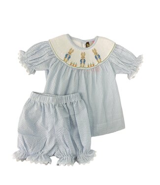 Banana Split Peter Rabbit Smocked Bloomer Set