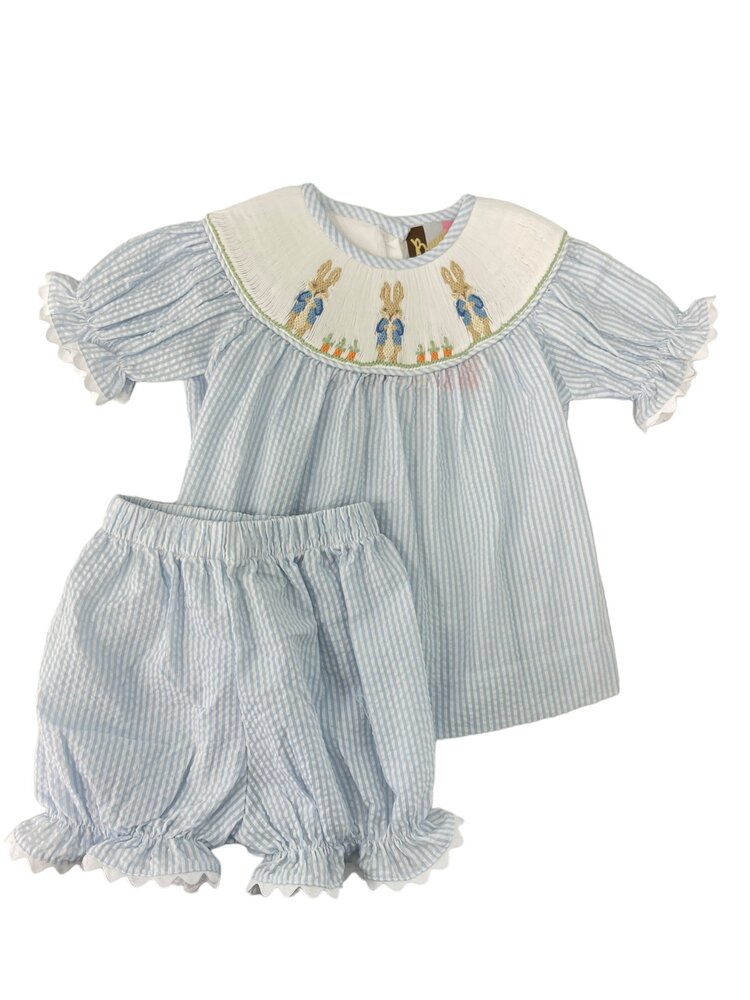 Banana Split Peter Rabbit Smocked Bloomer Set