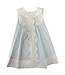 Blue Striped Scalloped Dress