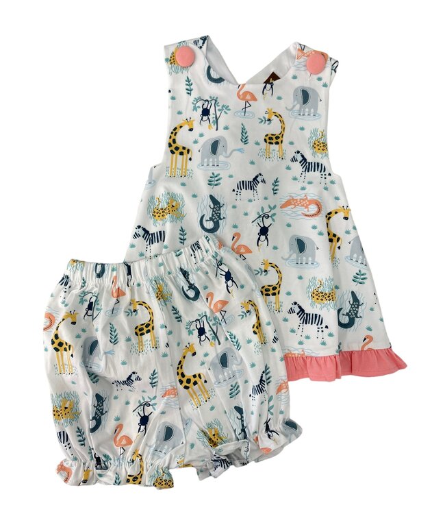 Zoo Time Crossback Bloomer Set