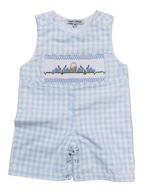 Sweet Dreams Bunny & Basket Blue Gingham JonJon