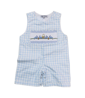 Sweet Dreams Bunny & Basket Blue Gingham JonJon