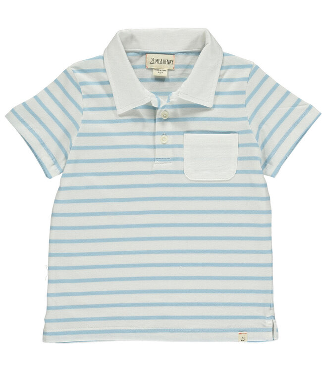 Anchor Blue/White Cotton Polo