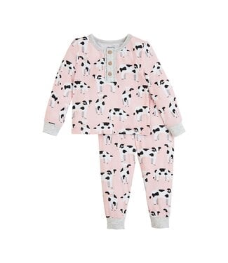 MudPie Pink Cow Pajamas