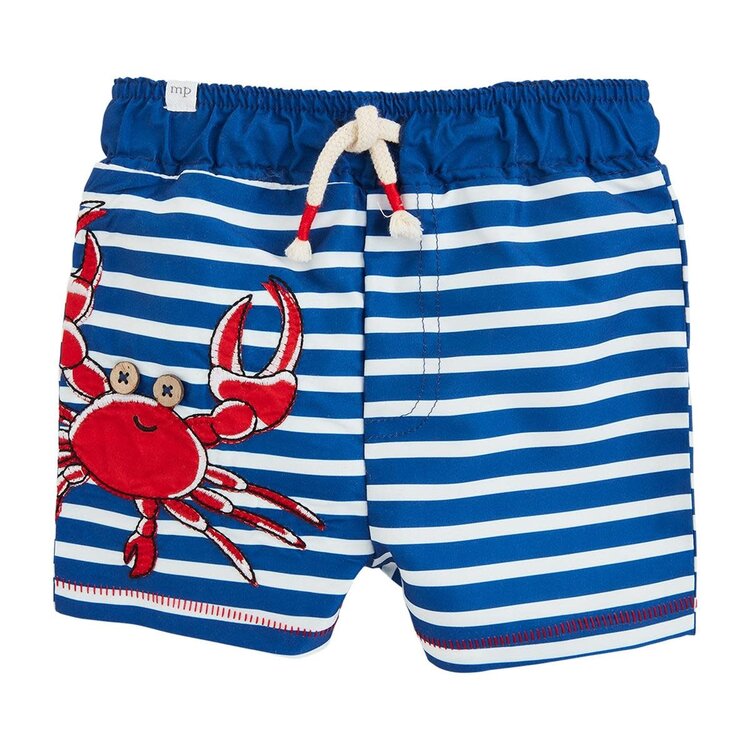 MudPie Crab Applique Swim Trunks