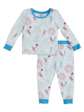 MudPie Boy Firework Glow Pajamas