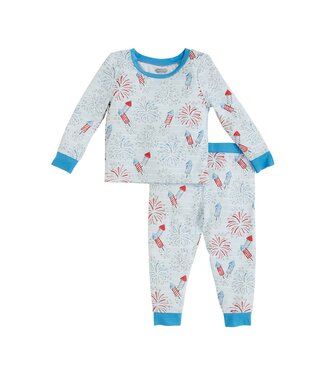 MudPie Boy Firework Glow Pajamas