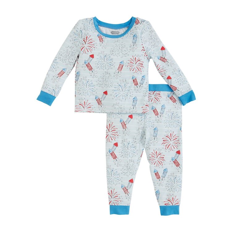 MudPie Boy Firework Glow Pajamas