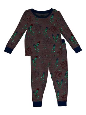 MudPie Girl Firework Glow Pajamas