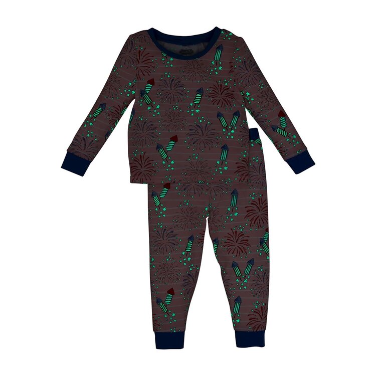 MudPie Girl Firework Glow Pajamas