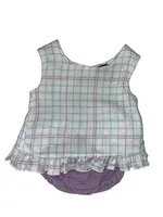 Emma Jean Lilac/Mint Plaid Bloomer Set