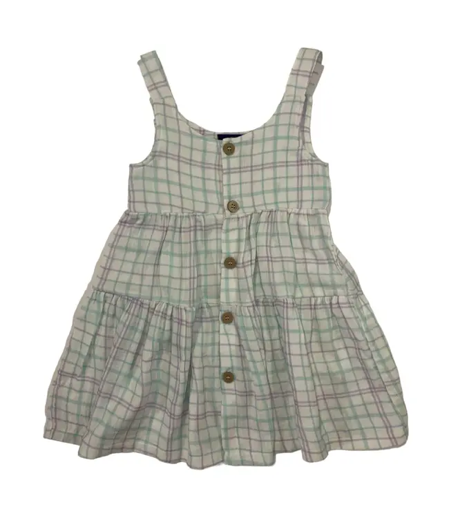 Jade Dress - Lilac/Mint Plaid