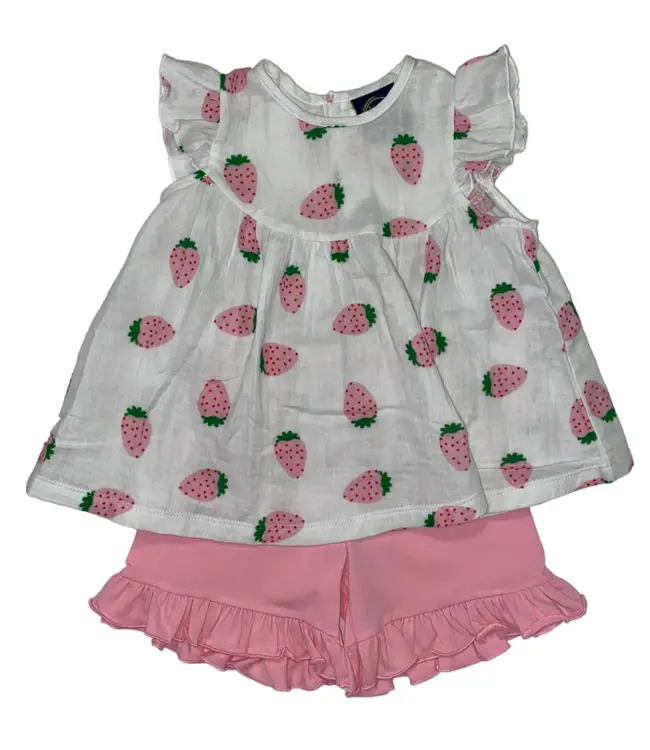 Strawberry Girls Short Set