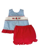 City Beautiful Smocked Strawberry Short Set