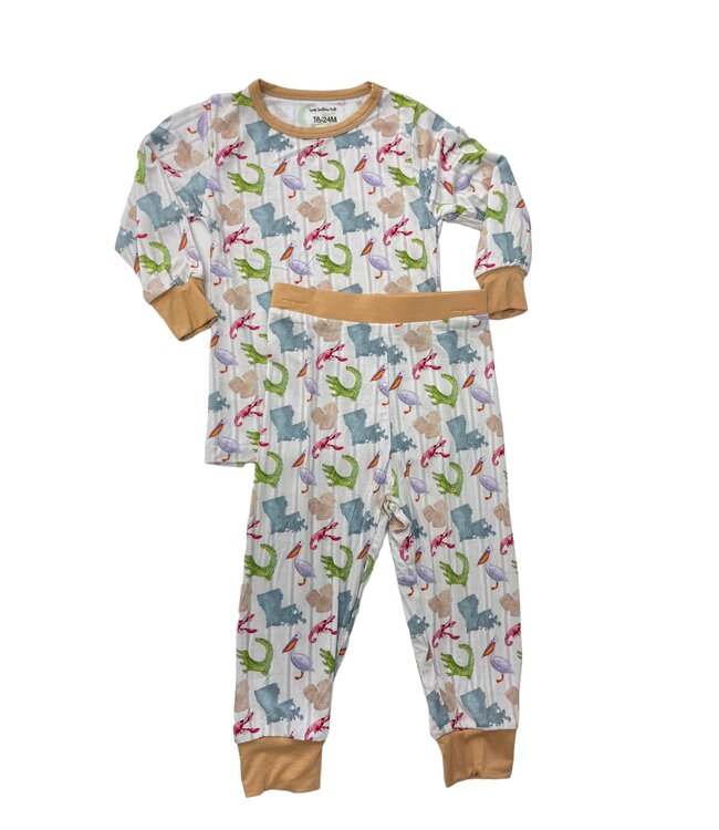 Cajun Louisiana Bamboo Long PJ Set