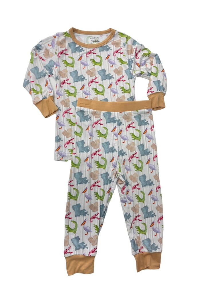 Sweet Southern Oaks Cajun Louisiana Bamboo Long PJ Set