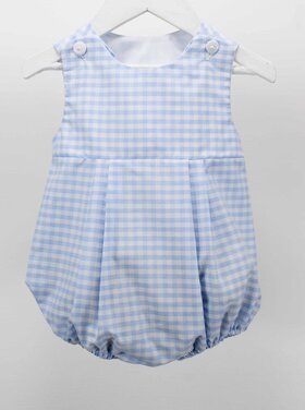 Charming Little One Light Blue Check Axel Bubble
