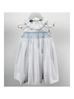 Charming Little One Forever White and Light Blue Lucy Dress