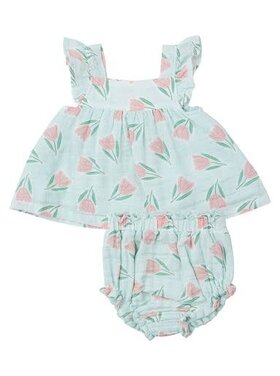 Angel Dear Tulips Butterfly Sleeve Pinafore & Diaper Cover