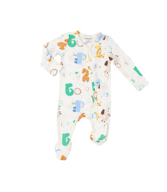 Angel Dear Animal Numbers 2 Way Zipper Footie