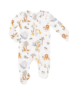 Angel Dear Painted Safari Animals 2 Way Zipper Footie