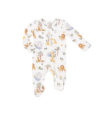 Angel Dear Painted Safari Animals 2 Way Zipper Footie