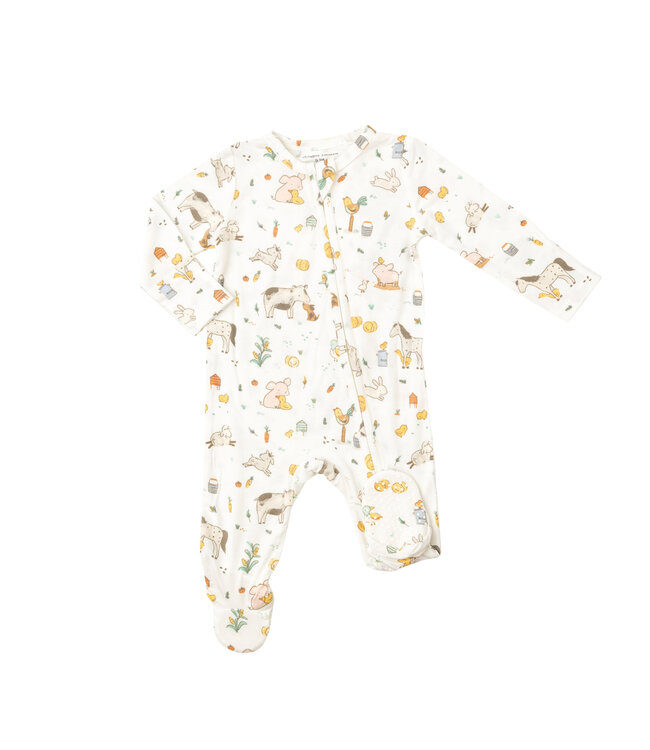 Farm Babies 2 Way Zipper Footie