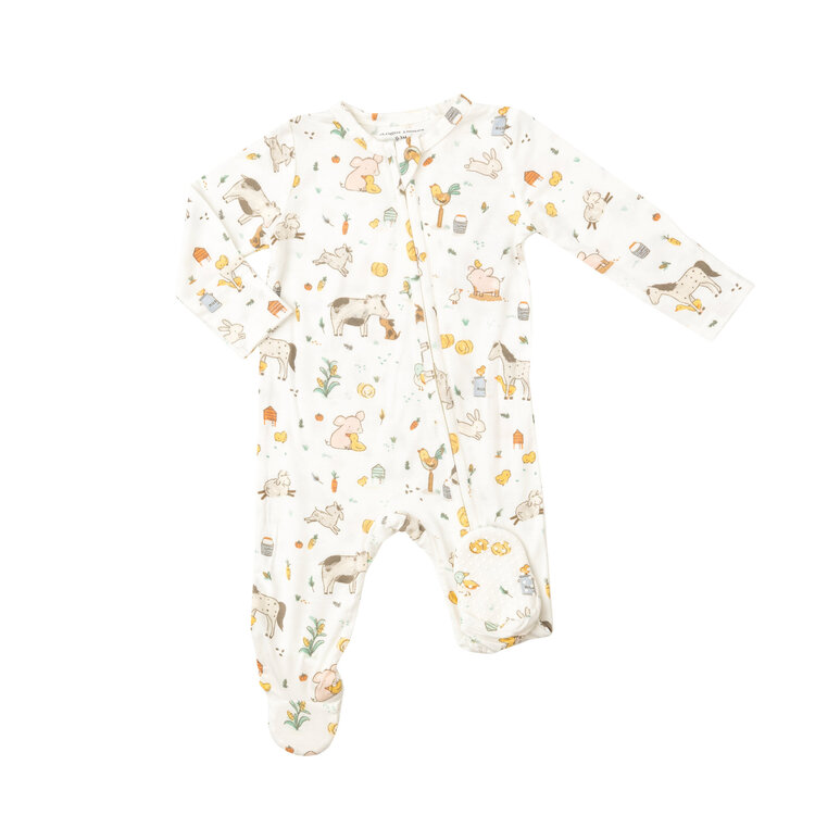 Angel Dear Farm Babies 2 Way Zipper Footie