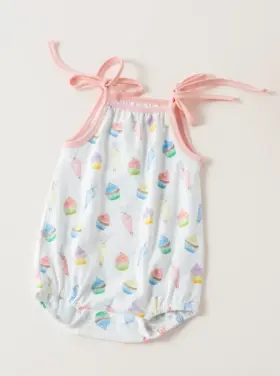 Nola Tawk Frosted Happiness Shoulder Tie Onesie