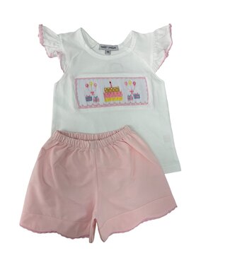 Sweet Dreams Happy Birthday Smocked Girl Shorts Set