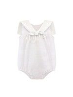 Baby Club Chic Pink Stripes Bubble w/ Sailor Collar