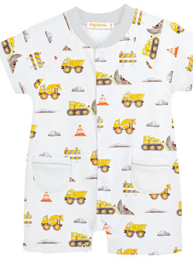 Baby Club Chic Construction Trucks Romper