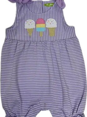 Be Mine Ice Cream Cones Girls Romper
