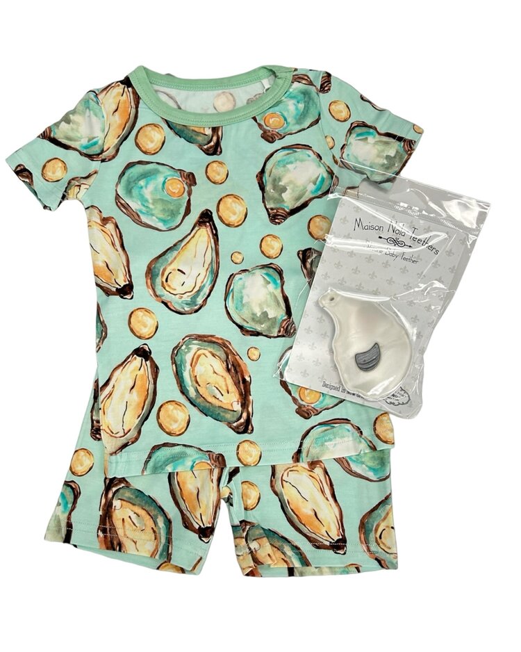 Sweet Southern Oaks Oyster Bamboo Short Set