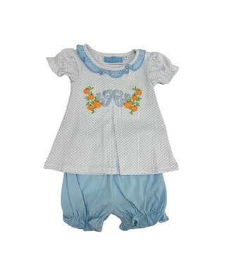 Trotter Street Pumpkin Embroidery Bloomer Set