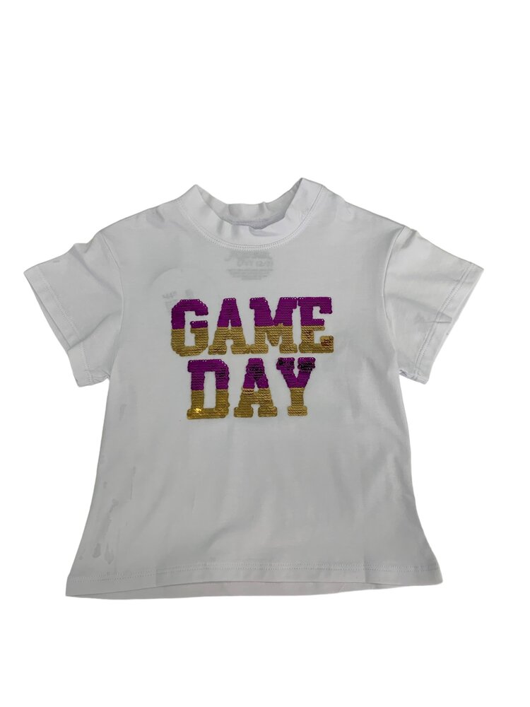 Azarhia Game Day Reversible Purple/Black Gold Shirt
