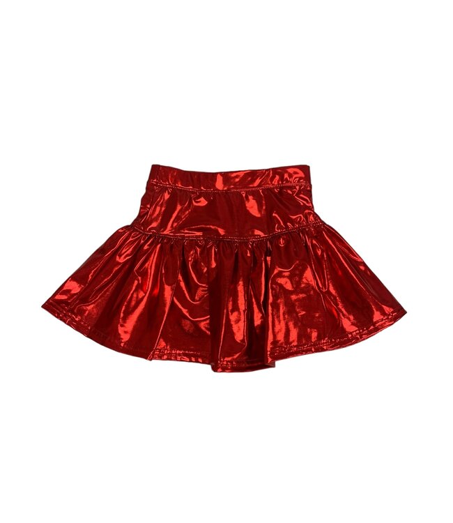 Metallic Gathered Skort