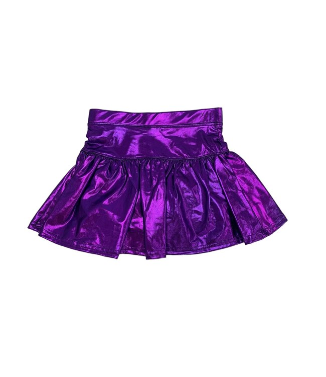 Metallic Gathered Skort