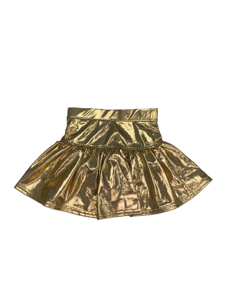 Azarhia Metallic Gathered Skort