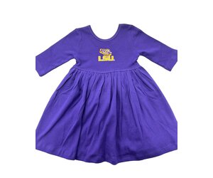 purple dress maternity Brianna Cannon: LSU Logo Patch Dress Purple / Small