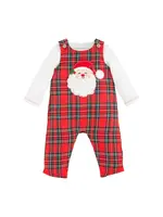 MudPie Santa Tartan Longall Set