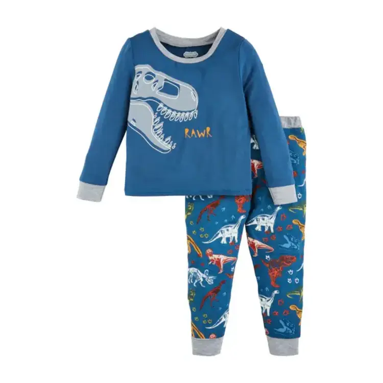 MudPie Dino Glow Pajamas