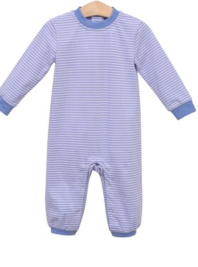 Trotter Street Miller Romper - Steel Blue Stripe