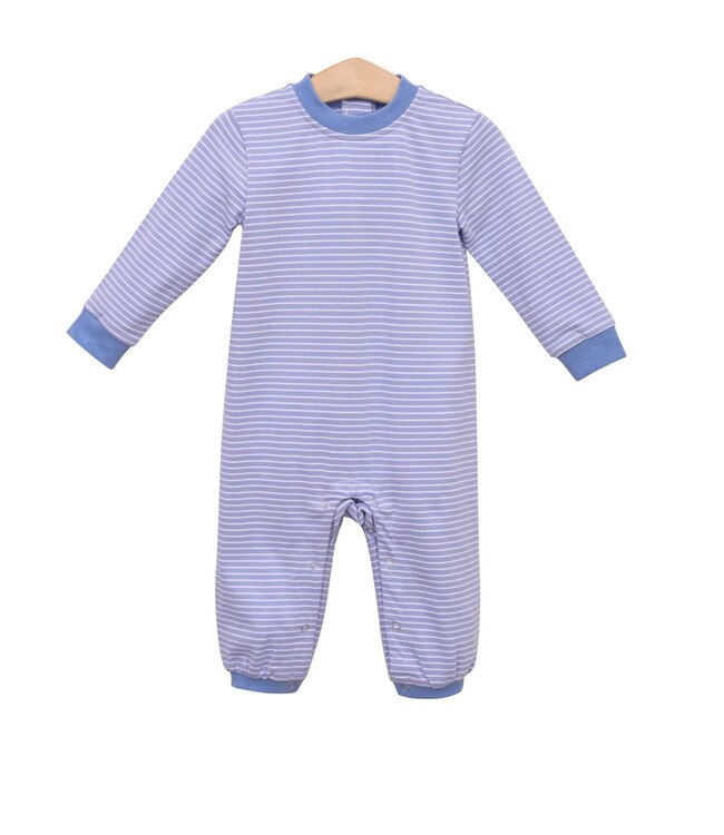 Miller Romper - Steel Blue Stripe