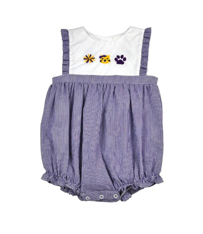Purple Tigers French Knot Girl Bubble